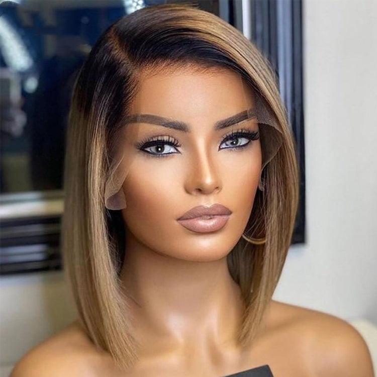 Short Straight Lace Front Human Hair Wig