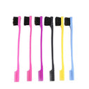 Beauty Double Side Edge Control Hair Comb Hair Brush Eyebrow Brush Hair Styling Salon Hair Accessories Random Color