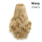 Wavy U Part Wigs for Women Clip in Hair Extension Invisible Half False Synthetic Wig Long Blonde Black Natural Hairpieces