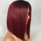 Water Wave Peruvian Human Hair Glueless Lace Front Wigs Cap