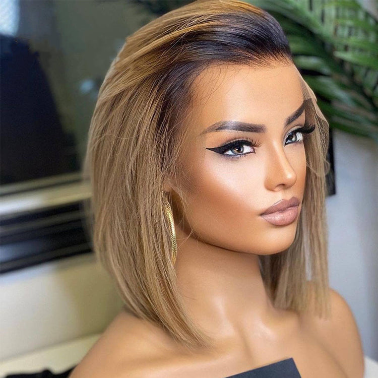 Short Straight Lace Front Human Hair Wig