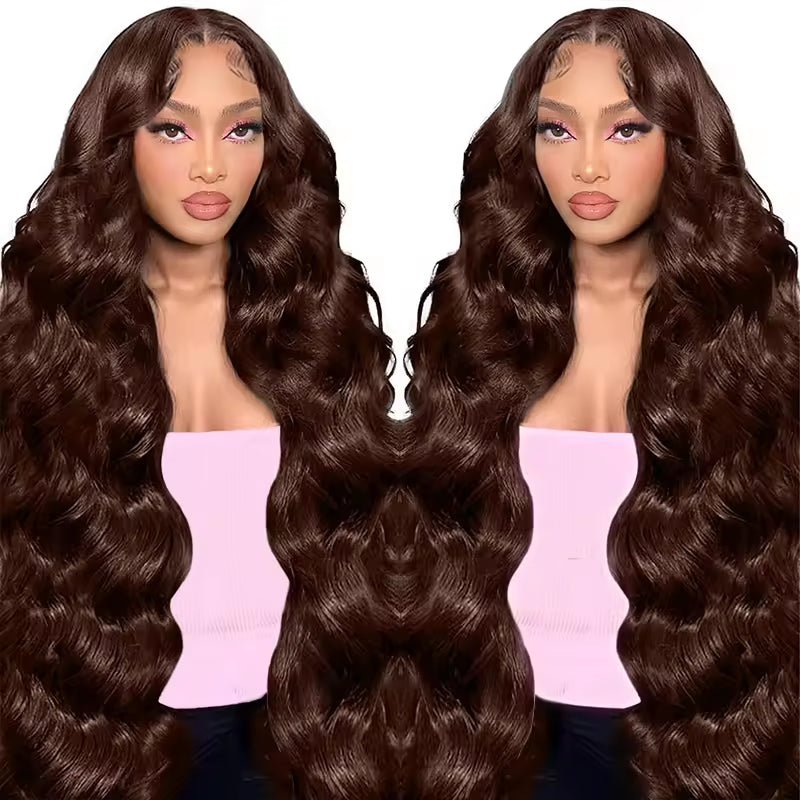 13x4 HD Brown Lace Front Human Hair Wig