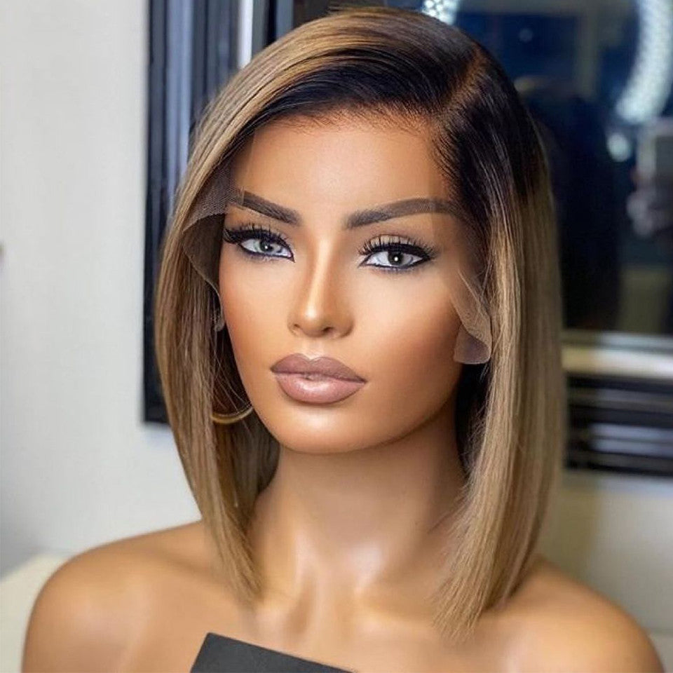 Short Straight Lace Front Human Hair Wig