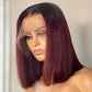 1B/99J Short Straight Bob Human Hair Wig