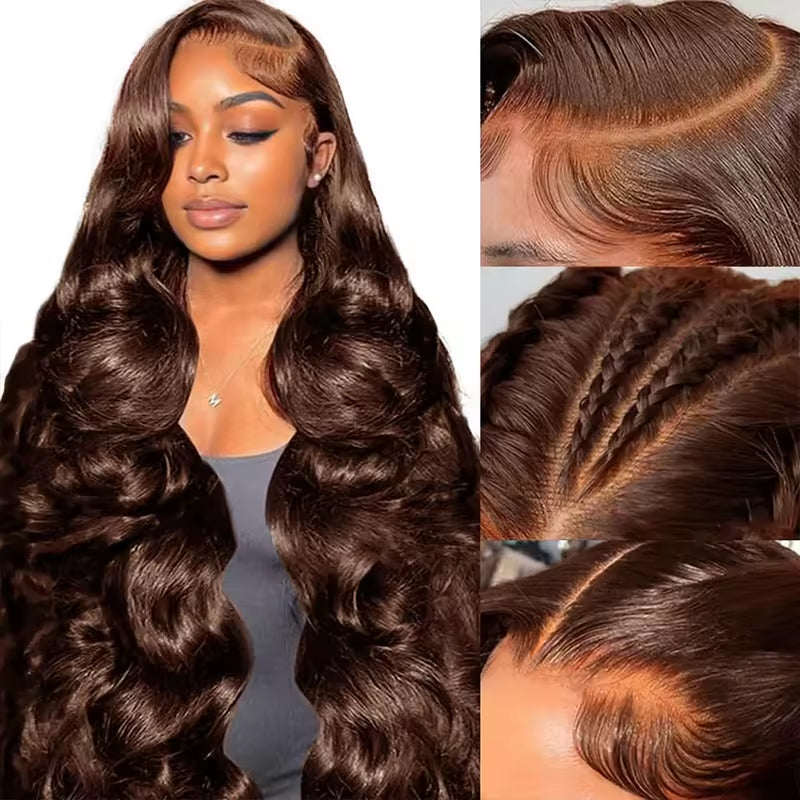 13x4 HD Brown Lace Front Human Hair Wig