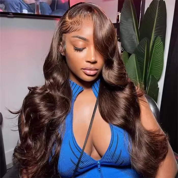 13x4 HD Brown Lace Front Human Hair Wig