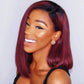 1B/99J Short Straight Bob Human Hair Wig