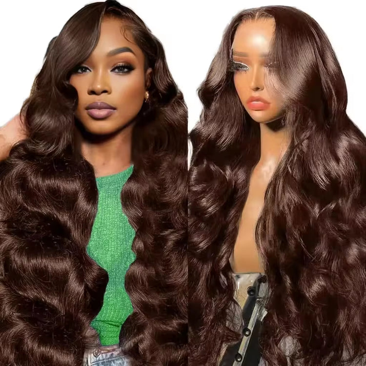 13x4 HD Brown Lace Front Human Hair Wig