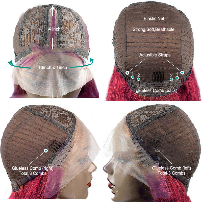 1B/99J Short Straight Bob Human Hair Wig